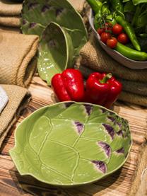 Ručně malované hluboké talíře Artichoke, 2 ks, Kamenina, Světle zelená, Š 28 cm, H 24 cm