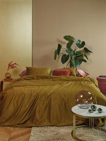 Menčestrová posteľná bielizeň Cosy Corduroy, Okrovožltá, 135 x 200 cm + 1 vankúš 80 x 80 cm