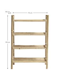 Bambus-Standregal Bamra, Bambus, Hellbraun, 75 x 110 cm