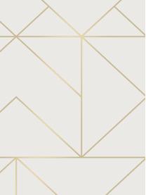 Tapeta Gold Geometric Art, Biela, odtiene zlatej