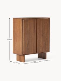 Highboard Chandler aus Eichenholz, Massives Eichenholz, lackiert

Dieses Produkt wird aus nachhaltig gewonnenem, FSC®-zertifiziertem Holz gefertigt., Eichenholz, B 100 x H 120 cm