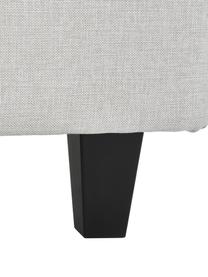 Lit capitonné gris-blanc à sommier tapissier premium Royal, Tissu blanc-gris clair, 160 x 200 cm, indice de fermeté 3