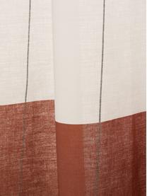 Schmaler Duschvorhang Verdi aus Baumwoll-Mix, Rottöne, Weiß, 150 x 200 cm