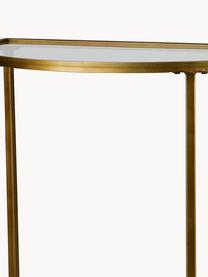 Půlkruhový konzolový stolek ze skla s povrchovou úpravou Goddess, Zlatá, Š 76 cm, V 75 cm