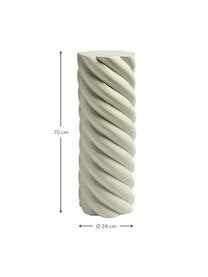 Colonna decorativa grigio chiaro Marshmallow, Fibra di vetro, Grigio chiaro, Ø 24 x Alt. 70 cm