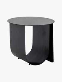 Okrúhly odkladací stolík Cher, Potiahnutá oceľ, Čierna, Ø 43 x V 38 cm
