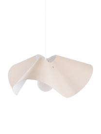 Design hanglamp Volang in beige, Lampenkap: gecoat metaal, Baldakijn: gecoat metaal, Beige, Ø 50 x H 21 cm