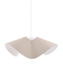 Design hanglamp Volang in beige, Lampenkap: gecoat metaal, Baldakijn: gecoat metaal, Beige, Ø 50 x H 21 cm