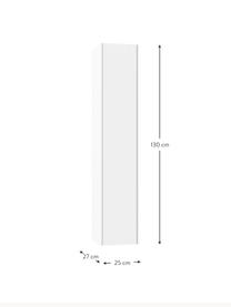 Armoire colonne de salle de bain Ago, larg. 25 cm, Blanc, larg. 25 x haut. 130 cm