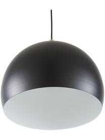 Hanglamp Wilma in zwart, Lampenkap: gepoedercoat metaal, Baldakijn: gepoedercoat metaal, Decoratie: gegalvaniseerd metaal, Zwart, Ø 33  x H 25 cm