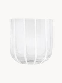 Mondgeblazen waterglazen Mizu, 2 stuks, Glas, Transparant, wit, Ø 8 x H 8 cm, 320 ml