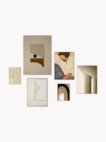 Set 6 poster con cornice Artwall no. 13, Cornice: legno di pino, Tonalità beige, Set in varie misure