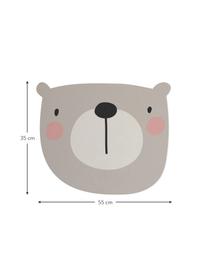 Protector de escritorios Bear, Fibras de yute y resina, Gris, beige, An 35 x L 55 cm