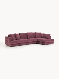 XL Ecksofa Tribeca, Bezug: 100 % Polyester Der strap, Gestell: Buchenholz, Kiefernholz, , Webstoff Aubergine, B 326 x T 192 cm, Eckteil rechts