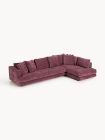 XL Ecksofa Tribeca, Bezug: 100 % Polyester Der strap, Gestell: Buchenholz, Kiefernholz, , Webstoff Aubergine, B 326 x T 192 cm, Eckteil rechts