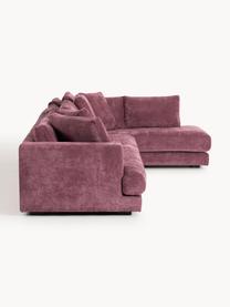 XL Ecksofa Tribeca, Bezug: 100 % Polyester Der strap, Gestell: Buchenholz, Kiefernholz, , Füße: Kiefernholz Dieses Produk, Webstoff Aubergine, B 326 x T 192 cm, Eckteil rechts