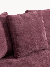 Sofa narożna XL Tribeca, Tapicerka: 100% poliester Dzięki tka, Stelaż: drewno bukowe, drewno sos, Nogi: drewno sosnowe Ten produk, Ciemnofioletowa tkanina, S 326 x G 192 cm, prawostronna