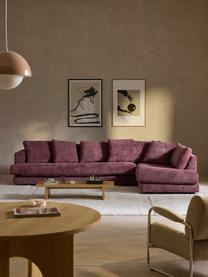 XL Ecksofa Tribeca, Bezug: 100 % Polyester Der strap, Gestell: Buchenholz, Kiefernholz, , Füße: Kiefernholz Dieses Produk, Webstoff Aubergine, B 326 x T 192 cm, Eckteil rechts