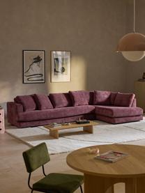 XL Ecksofa Tribeca, Bezug: 100 % Polyester Der strap, Gestell: Buchenholz, Kiefernholz, , Webstoff Aubergine, B 326 x T 192 cm, Eckteil rechts