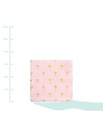 Papieren servetten Palmtree, 20 stuks, Papier, Roze, goudkleurig, 17 x 17 cm