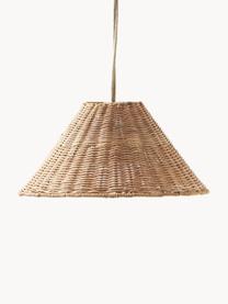 Lampada a sospensione da esterno portatile con luce regolabile Calobra, Fibra naturale, Rattan, Ø 38 x Alt. 18 cm