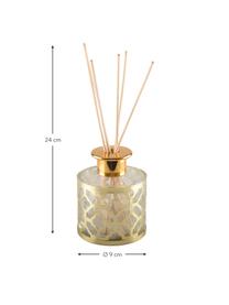 Diffuser Helion (Vanille), Metall, Glas, Duftöl, Stäbchen Holz, Goldfarben, Transparent, Ø 9 x H 24 cm