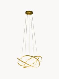 Grosse LED-Pendelleuchte Saturn, Lampenschirm: Aluminium, pulverbeschich, Baldachin: Stahl, vermessingt, Goldfarben, Ø 72 x H 40 cm