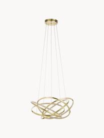 Grosse LED-Pendelleuchte Saturn, Lampenschirm: Aluminium, pulverbeschich, Baldachin: Stahl, vermessingt, Goldfarben, Ø 72 x H 40 cm