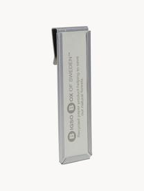 Vertikale Etikettenhalter-Clips Label, 4 Stück, Metall, beschichtet, Silberfarben, B 2 x H 7 cm
