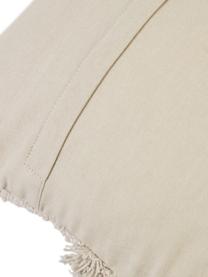 Federa arredo boho con motivo in rilievo Mariana, 100% cotone, Beige, Larg. 45 x Lung. 45 cm