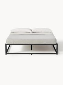 Cama de metal Neptun, Metal con pintura en polvo, Negro, Cama 180/200 cm (260 x 220 cm)