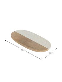 Snijplank Augustine, L 40 x B 20 cm, Terrazzo, mangohout, Mangohout, beige, 40 x 20 cm