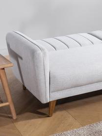 Sofa z funkcją spania (3-osobowa) Aqua, Tapicerka: len, Stelaż: drewno rogowe, metal, Nogi: drewno naturalne, Beżowy, S 202 x G 85 cm