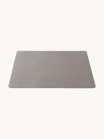 Omkeerbare placemats Bitz van imitatieleer, 4 stuks, Kunstleer, Taupe, zwart, B 33 x L 46 cm