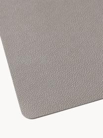 Omkeerbare placemats Bitz van imitatieleer, 4 stuks, Kunstleer, Taupe, zwart, B 33 x L 46 cm