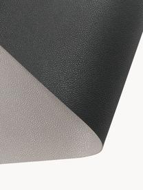 Manteles individuales reversibles de cuero sintético Bitz, 4 uds., Cuero, Gris pardo, negro, An 33 x L 46 cm