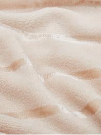 Zachte fleece-plaid Clyde, Polyester, Beige, gebroken wit, 130 x 160 cm