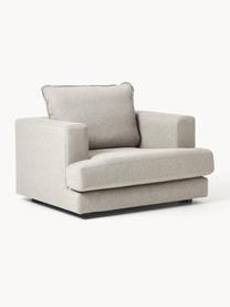 Fauteuil Tribeca, Tissu gris clair, larg. 110 x prof. 96 cm