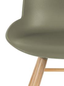 Silla Albert Kuip, Asiento: polipropileno, Patas: madera de fresno, Asiento: verde Patas: ceniza, An 49 x Al 82 cm