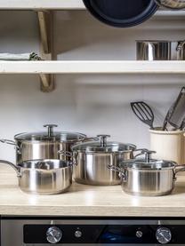 Kookset KitchenAid, 7-delig, Deksel: glas, Zilverkleurig, 7-delige set met verschillende formaten