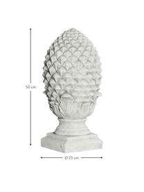 Pieza decorativa artesanal para columna Karol, Plástico, fibra de vidrio, Gris, Ø 25 cm