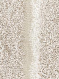 Flauschiger Hochflor-Läufer Jade mit erhabener Hoch-Tief-Struktur, Flor: 100% Polyester, GRS-zerti, Beige, Cremeweiß, B 80 x L 200 cm