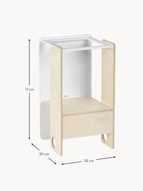 Kinderleertoren Nuun, MDF, Hout, wit, B 38 x H 71 cm