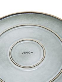 Ručně vyrobené mělké talíře Nomimono, 2 ks, Kamenina, Odstíny šedé, béžové a modré, Ø 27 cm