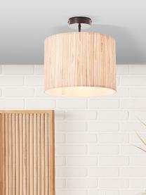 Lampada da soffitto piccola in fibra naturale Wimea, Paralume: alghe, Struttura: metallo, rivestito, Beige, Ø 30 x Alt. 32 cm