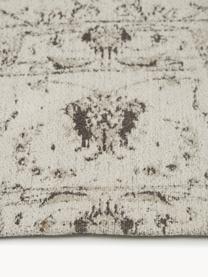 Tapis beige gris vintage chenille tissé main Sofia, Beige, gris, larg. 160 x long. 230 cm (taille M)