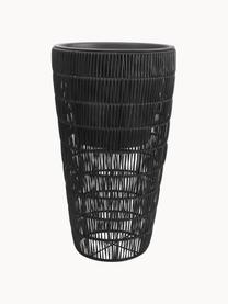 Set 3 cestini per piante in rattan Lucian, Rattan, Nero, Set in varie misure