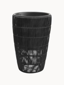 Set 3 cestini per piante in rattan Lucian, Rattan, Nero, Set in varie misure