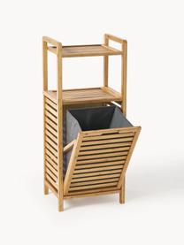 Estanteria de baño con cesta de lavandería Kit, Estructura: madera de bambú, tablero , Cesta: polipropileno, poliéster , Madera de bambú, An 40 x Al 95 cm