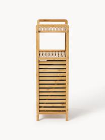 Estanteria de baño con cesta de lavandería Kit, Estructura: madera de bambú con certi, Cesta: polipropileno, poliéster , Madera de bambú, An 40 x Al 95 cm